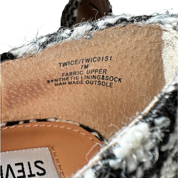 Steve Madden | Black and White Tweed Houndstooth Twice Mary Jane Pump Size 7 - Picture 10 of 10